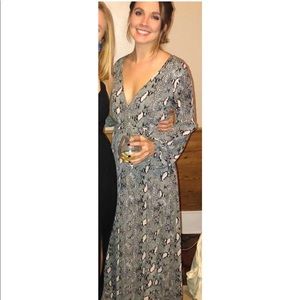 Buddy Love snakeskin wrap maxi dress